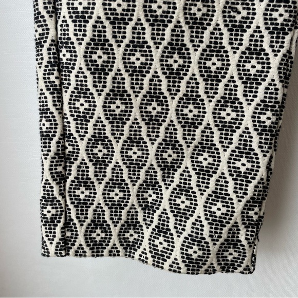 Merona Black and White Pattern Embroidered Classic Ankle Pant Chino Sz 6 - Picture 3 of 16